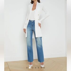 L'AGENCE Noe Double Breasted Cardigan Size S Rib-knit brand new with tags